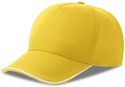 Atlantis ACRCFP Recy Five Piping 5 Panel Structured Mid Profile Curved Visor Recycled Cap wholesale blank structured baseball cap - view 13