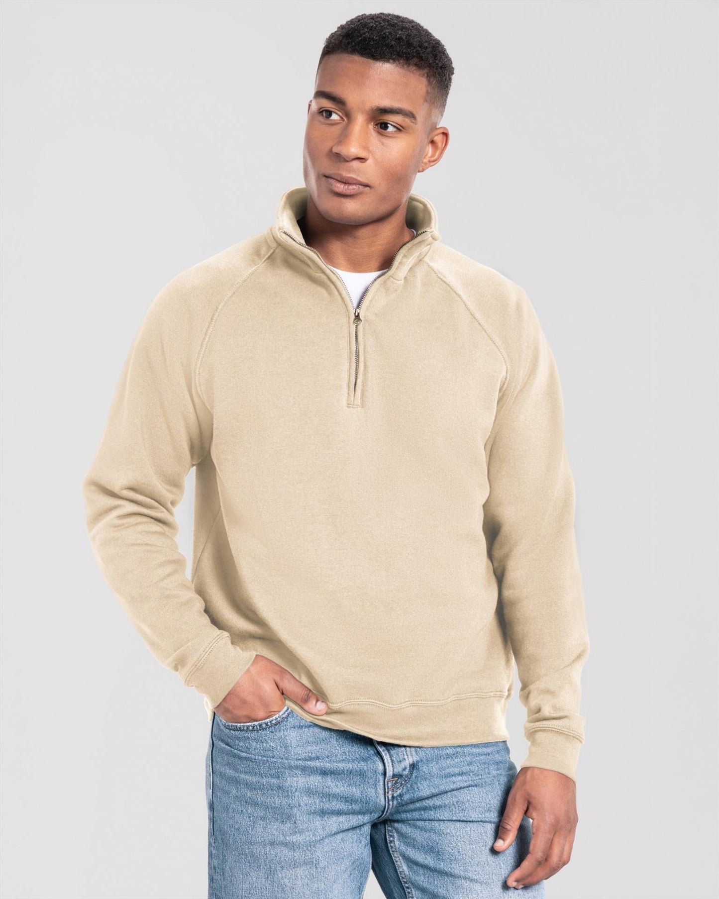 F62288 - FotL Iconic Premium Combed 300 Regular Fit Quarter Zip Sweat Adult
