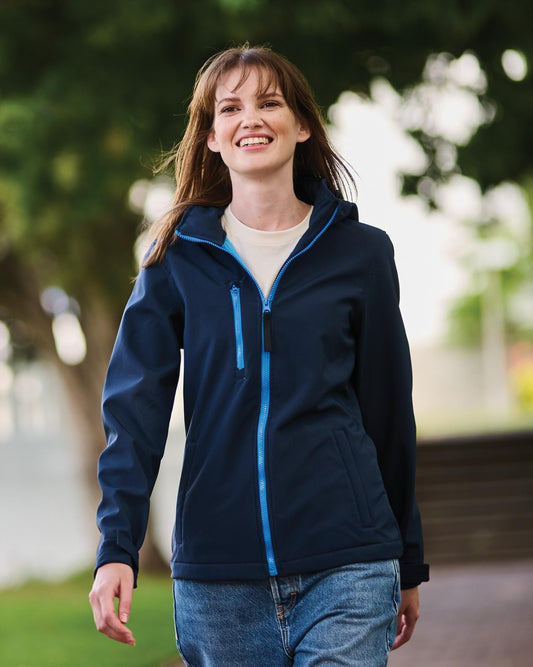 RTRA702 - Regatta Venturer 300 3 Layer Hooded Softshell F/Z Ladies