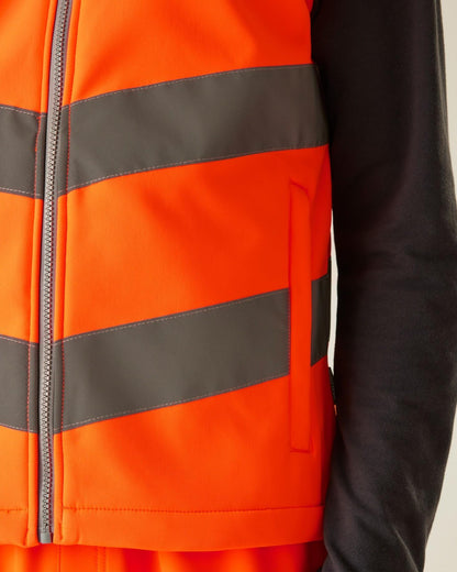 RTRB201 - Regatta Pro Contract Hi Vis Ablaze 270 2 Layer Softshell Bodywarmer Adult